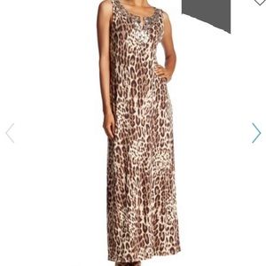 Tommy Bahama Port Leopard Beaded Maxi Dress - NWT